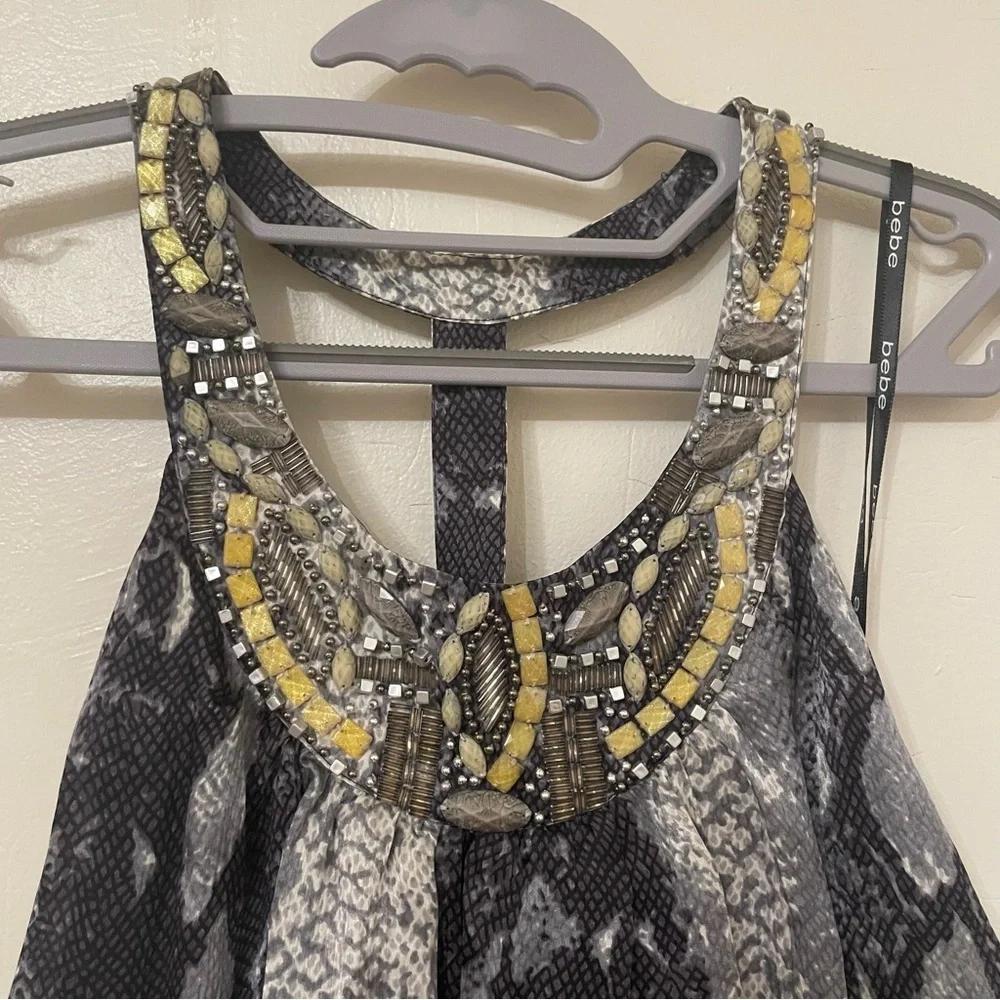 Bebe Snake Embellished Racerback Top - Picture 5 of 6